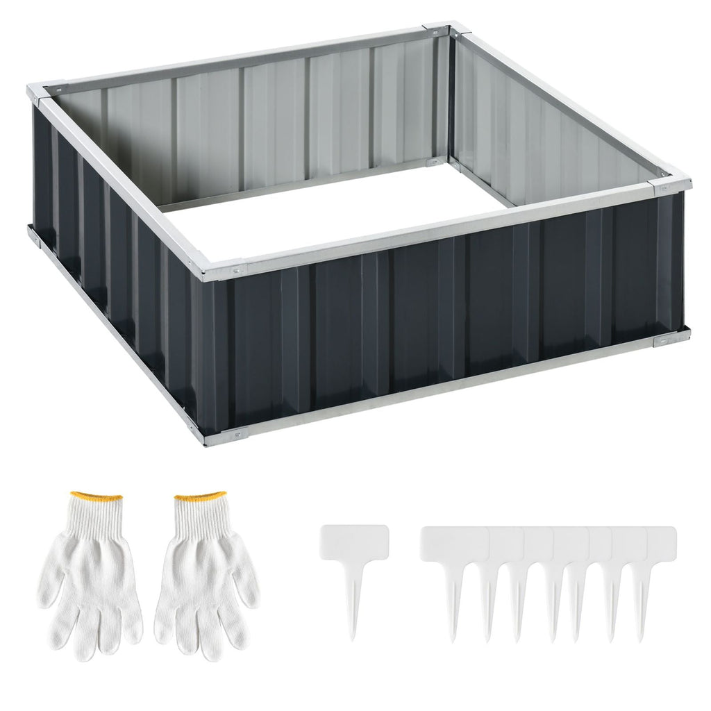EasyComfort verhoogde plantenbak 90x90x30 cm (staal, open bodem)