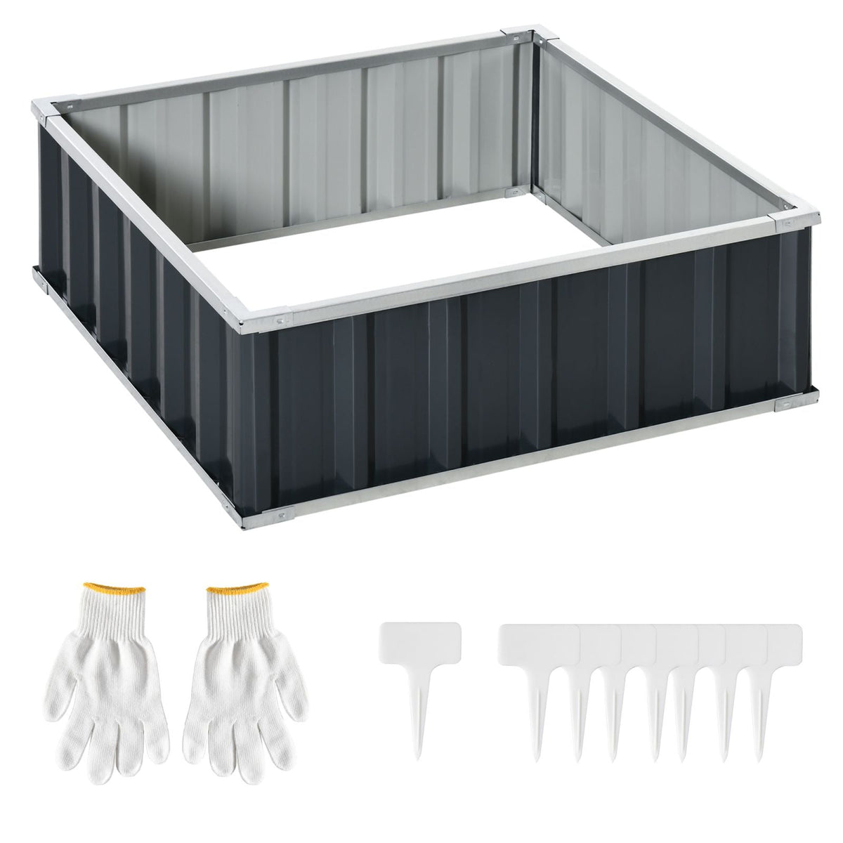 EasyComfort verhoogde plantenbak 90x90x30 cm (staal, open bodem)