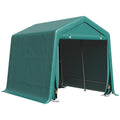 EASYCOMFORT Garage Awning for Cars, Motorcycles and Tools in Metal and PE Fabric, 240x200x202cm, Green