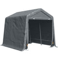 Easycomfort Tendone Garage per Auto, Moto e Attrezzi in Metallo e Tessuto PE, 280x240x240cm, Grigio