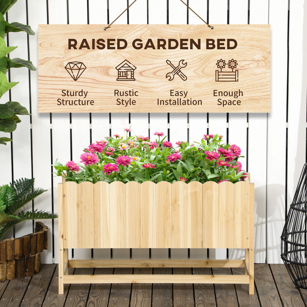 EASYCOMFORT Verticale houten plantenbak buiten 86x30x50 cm