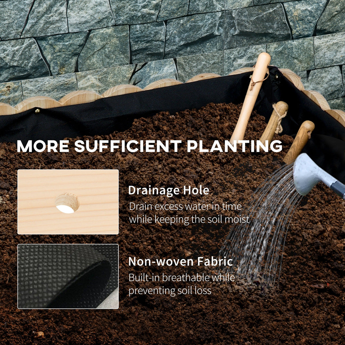 EASYCOMFORT Verticale houten plantenbak buiten 86x30x50 cm