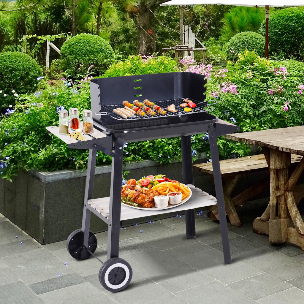 EasyComfort Houtskoolbarbecue - verstelbare hoogte, 87×45×83 cm