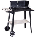 EasyComfort Houtskoolbarbecue verstelbaar 87×45×83 cm