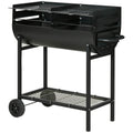 EASYCOMFORT Stalen barbecue, 2 onafhankelijke roosters