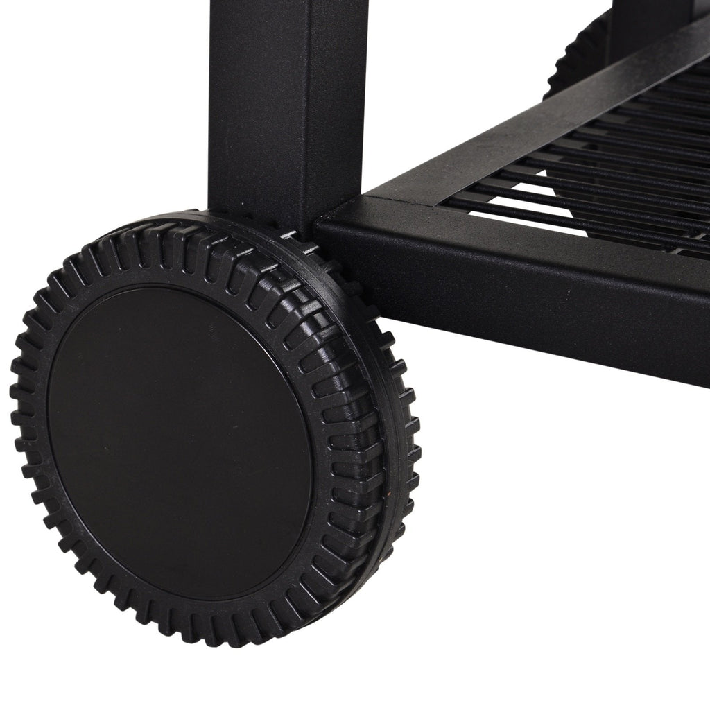EASYCOMFORT Pizza Oven Charcoal Barbecue, Outdoor/Garden BBQ in Stainless Steel with Thermometer, 50x36x160cm