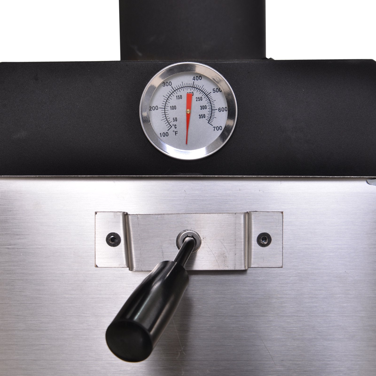 EASYCOMFORT Pizza Oven Charcoal Barbecue, Outdoor/Garden BBQ in Stainless Steel with Thermometer, 50x36x160cm