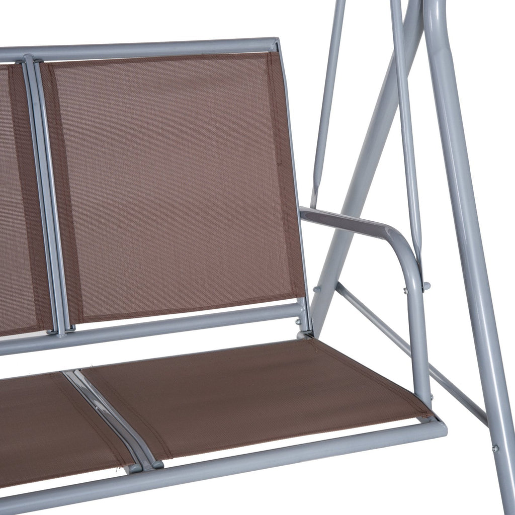 EasyComfort 3-zits tuinschommel met afneembaar zonnedak, 240 kg