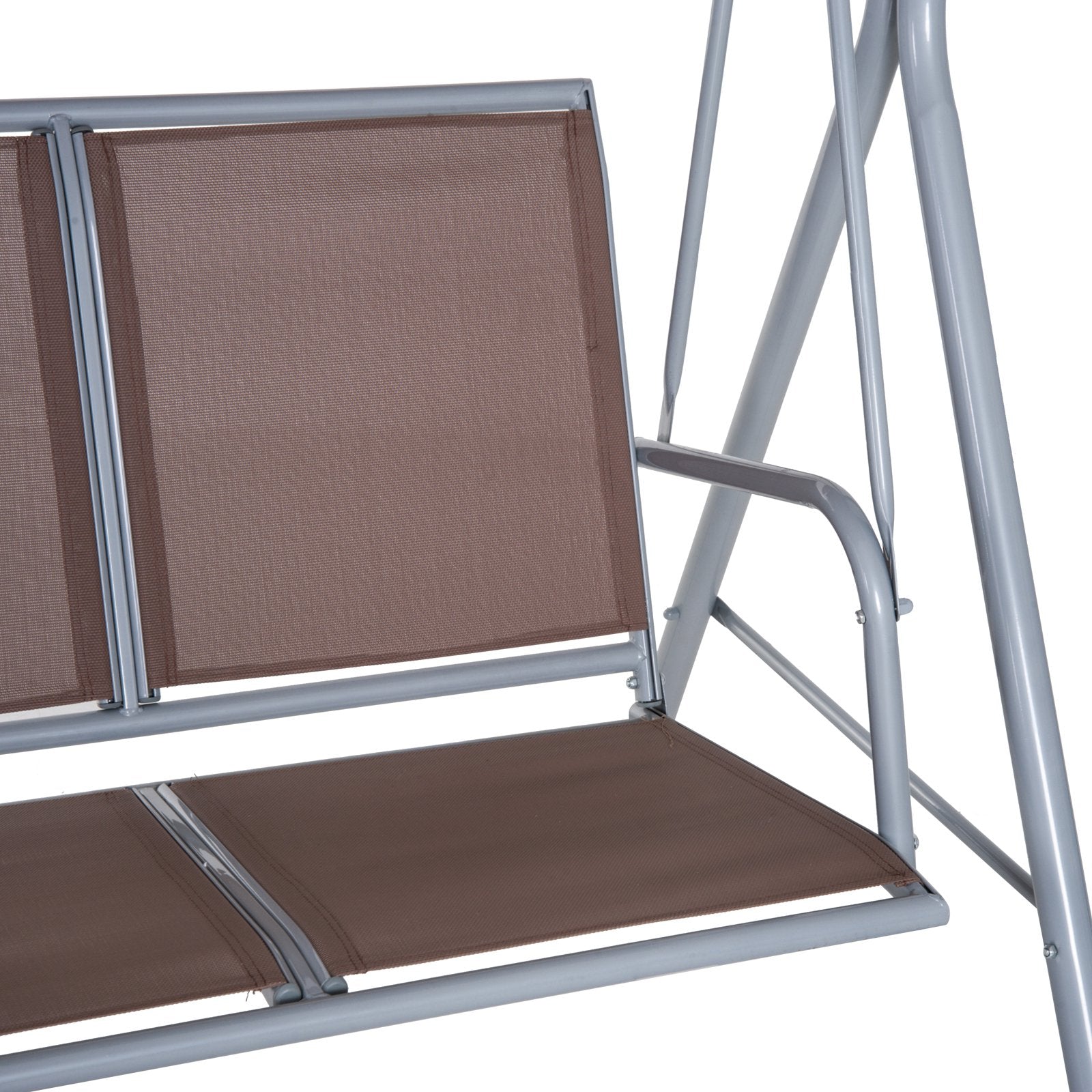 EasyComfort 3-zits tuinschommel met afneembaar zonnedak, 240 kg