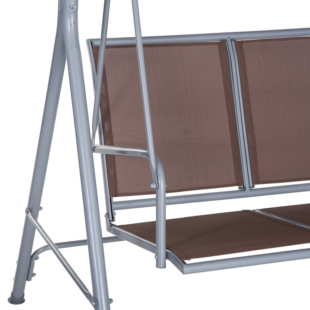 EasyComfort 3-zits tuinschommel met afneembaar zonnedak, 240 kg