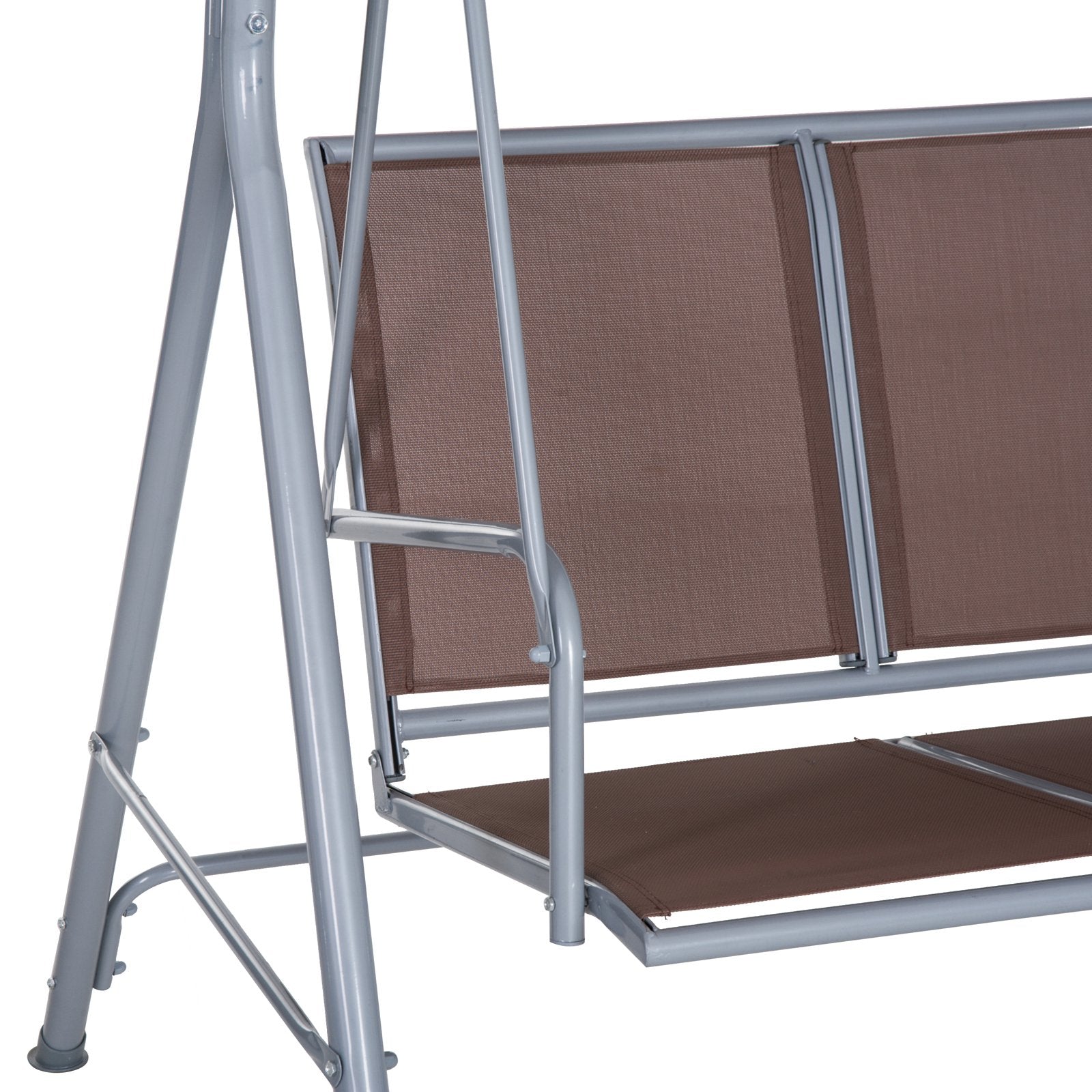 EasyComfort 3-zits tuinschommel met afneembaar zonnedak, 240 kg
