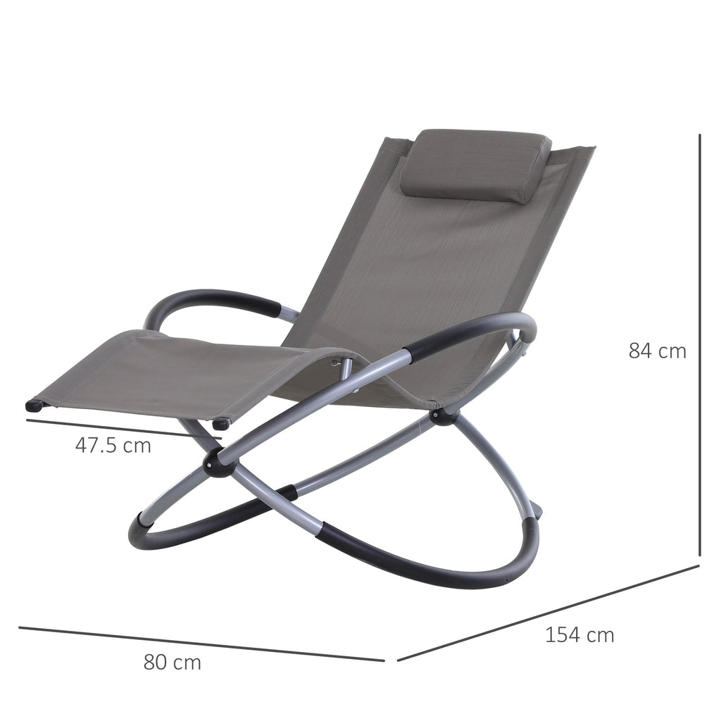 EASYCOMFORT Schommelstoel Texteline 154x80x84 cm, grijs