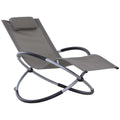 EASYCOMFORT Schommelstoel Texteline grijs