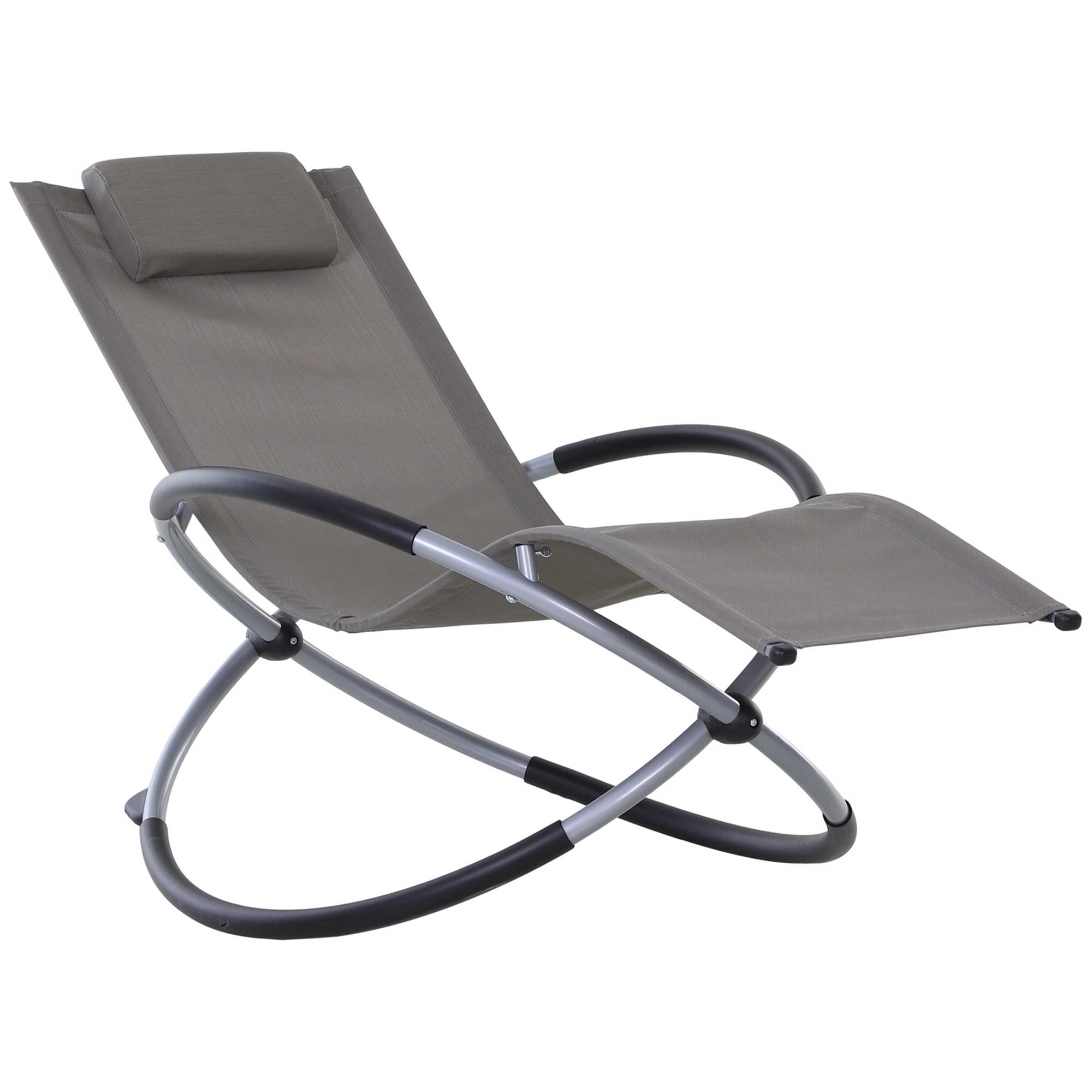 EASYCOMFORT Schommelstoel Texteline grijs