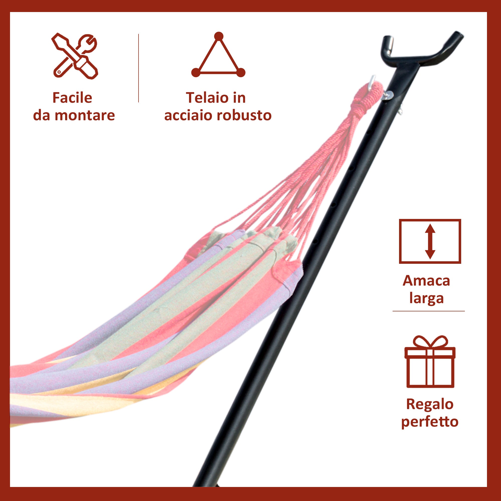 EasyComfort hangmatstandaard 280x120x110 cm – max. 120 kg