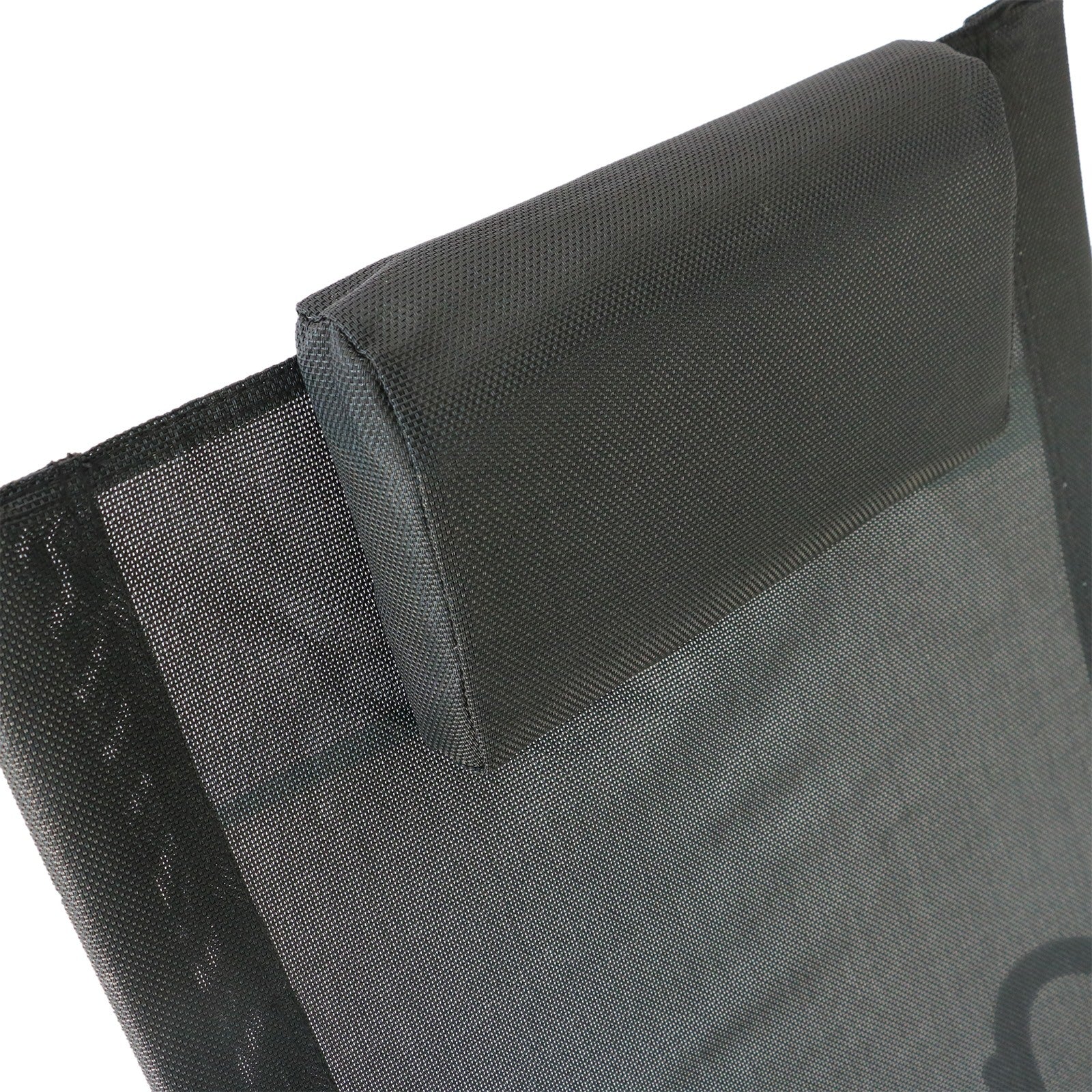 EASYCOMFORT Zero Gravity Garden Deckchair, Rocking Chair with Cushion and Breathable Fabric, 105x62x88cm, Black