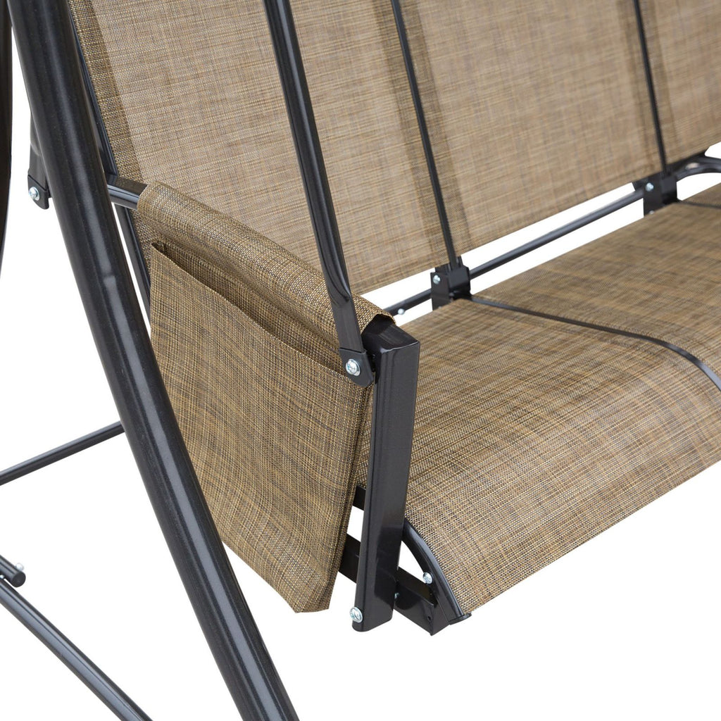 EasyComfort 3-zits tuinschommel met verstelbare kap 196x128x172 cm