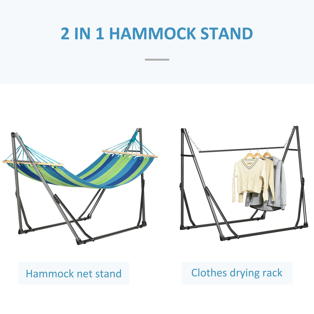 EasyComfort hangmat met opvouwbare stalen standaard 270x100x94 cm