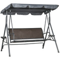 EasyComfort 3-zits tuinschommel PE-rattan en staal