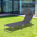EasyComfort ligbed met zonnescherm - grijs