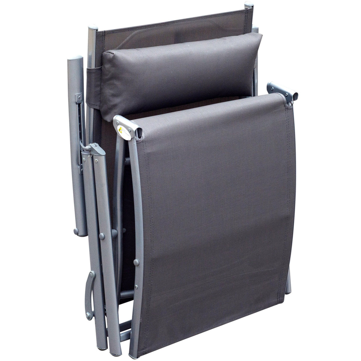 EasyComfort Vouw-ligstoel met kussen, 7 standen, 137x63.5x100.5cm