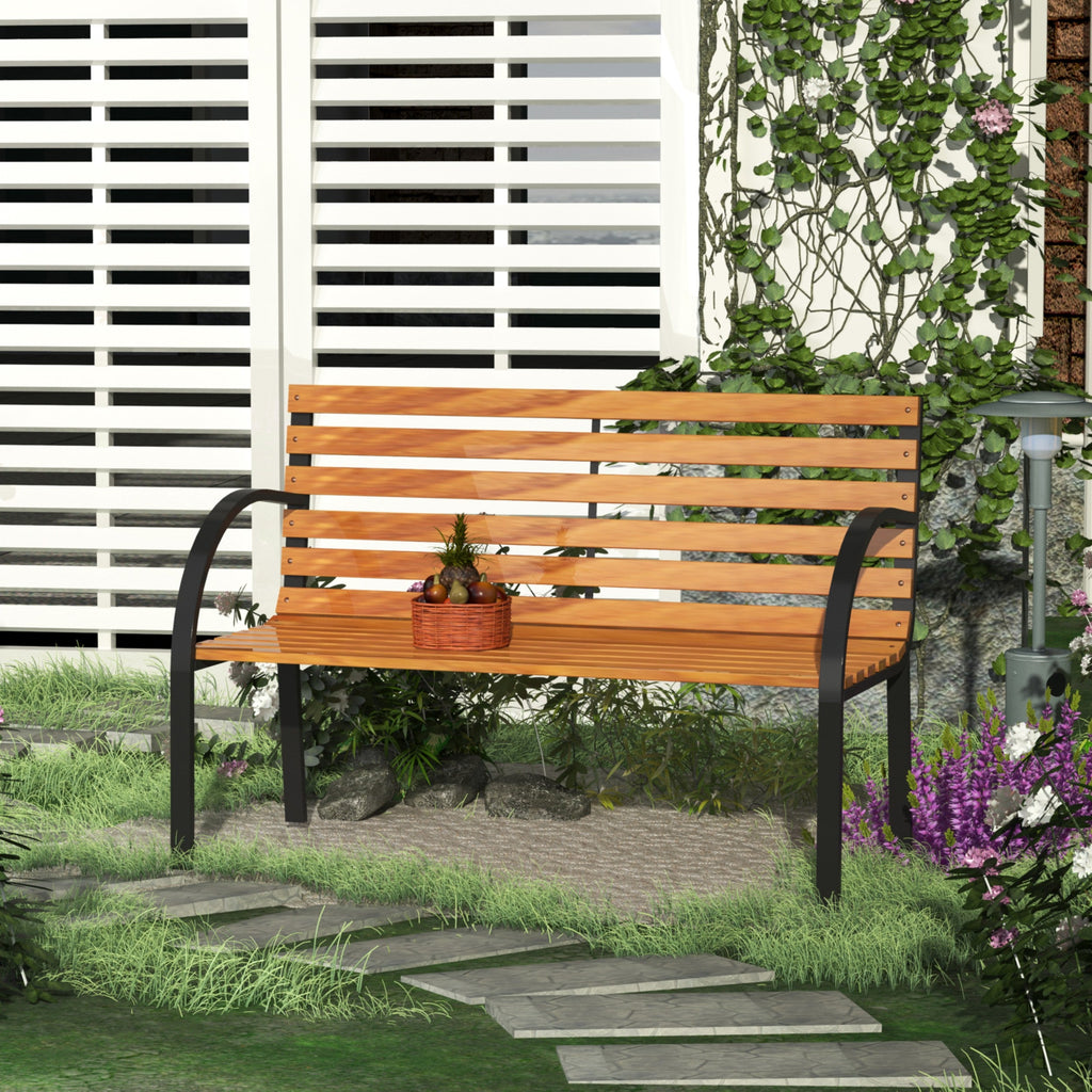 EASYCOMFORT 2-Seater Wooden Bench Outdoor Garden Balcony Bench