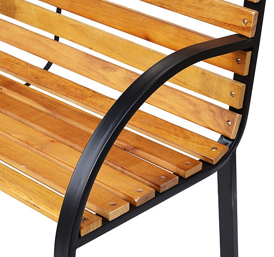 EASYCOMFORT 2-Seater Wooden Bench Outdoor Garden Balcony Bench