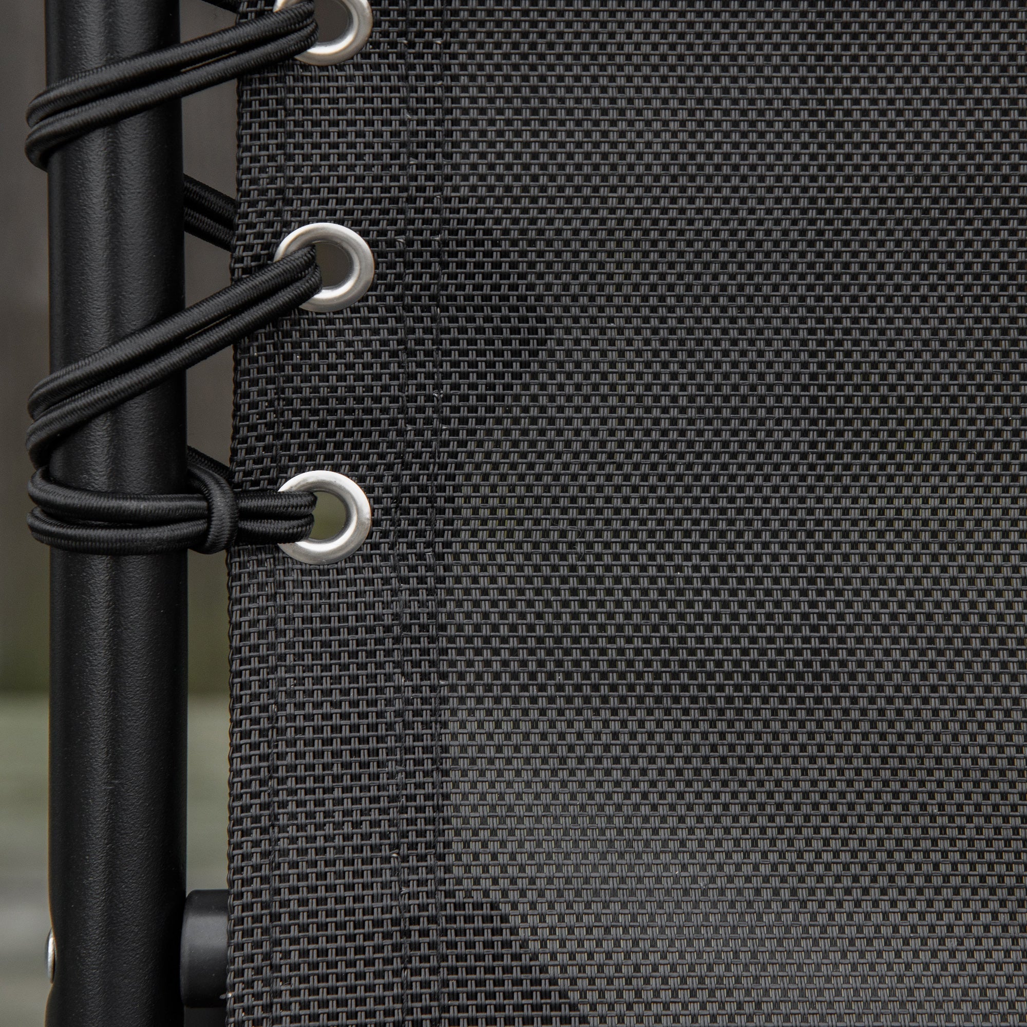 Easycomfort Lettino Prendisole in Acciaio e Tessuto Traspirante with Schienale Reclinabile, 197x58x30 cm, black