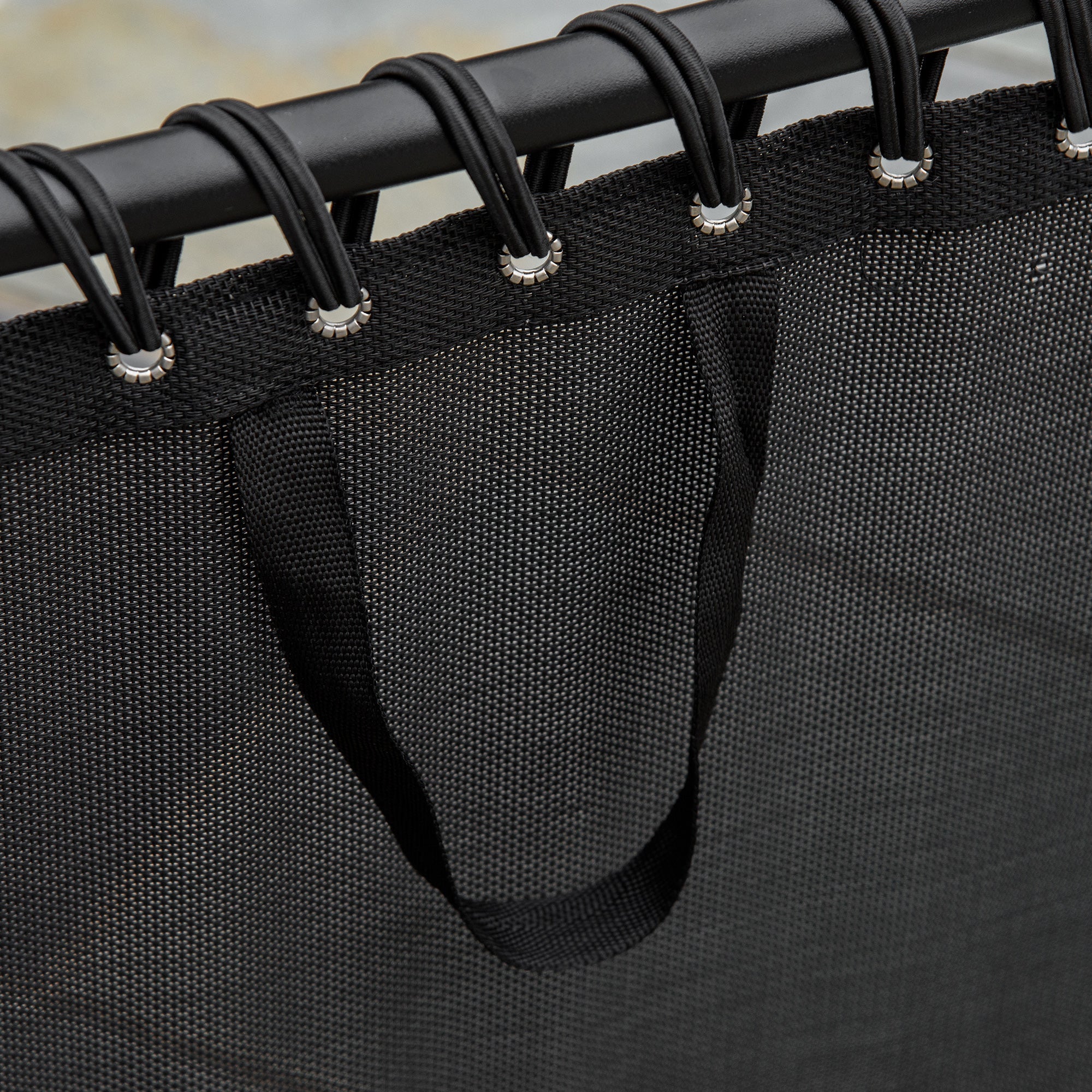 Easycomfort Lettino Prendisole in Acciaio e Tessuto Traspirante with Schienale Reclinabile, 197x58x30 cm, black