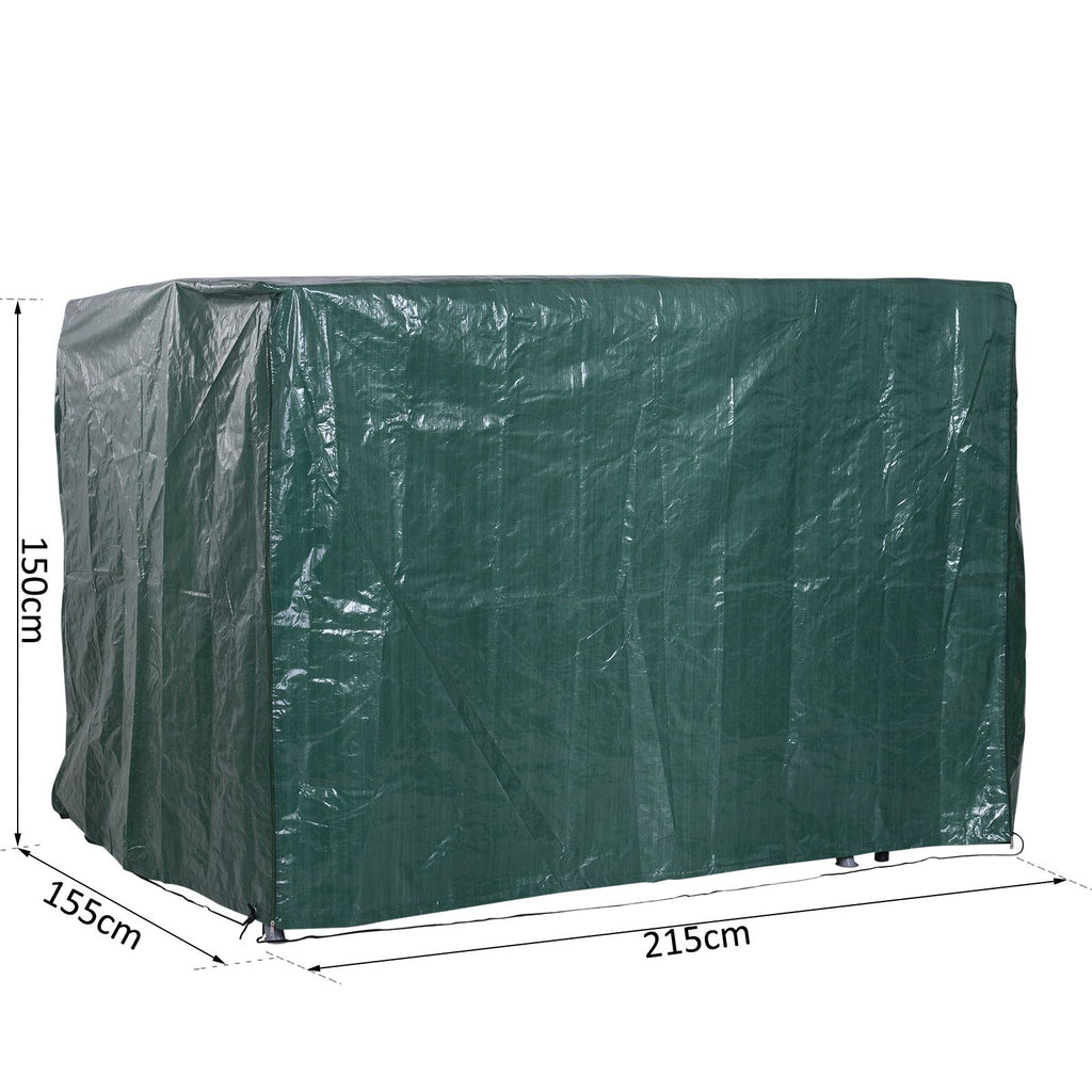 EASYCOMFORT Waterproof Anti-Mold Outdoor Furniture Cover with PE Fixing, Green, 215x155x150cm