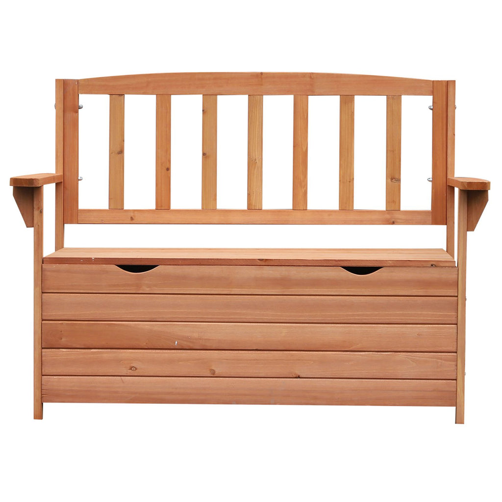 EasyComfort 2-zits houten tuinbank met opbergruimte, 112x58x84 cm