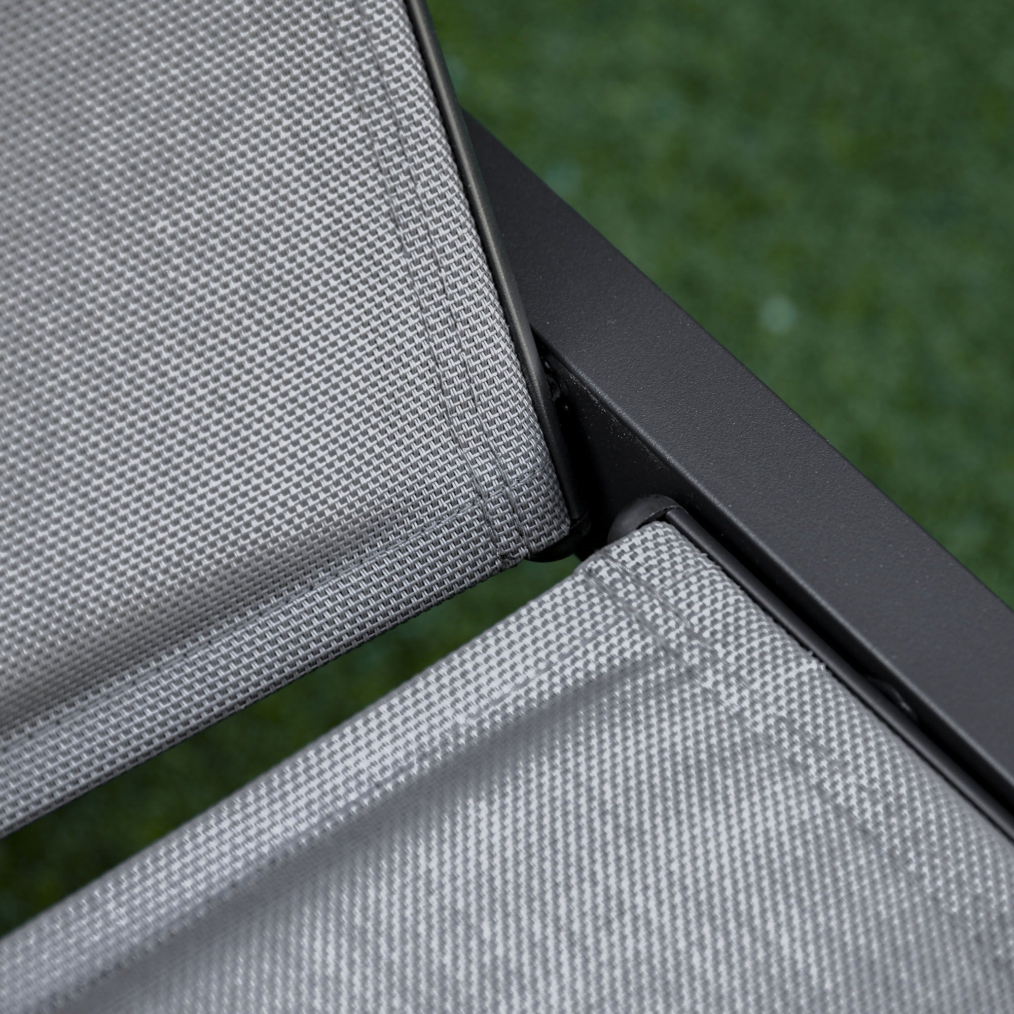 EASYCOMFORT Ligstoel 5-standen 72x168x102 cm Grijs