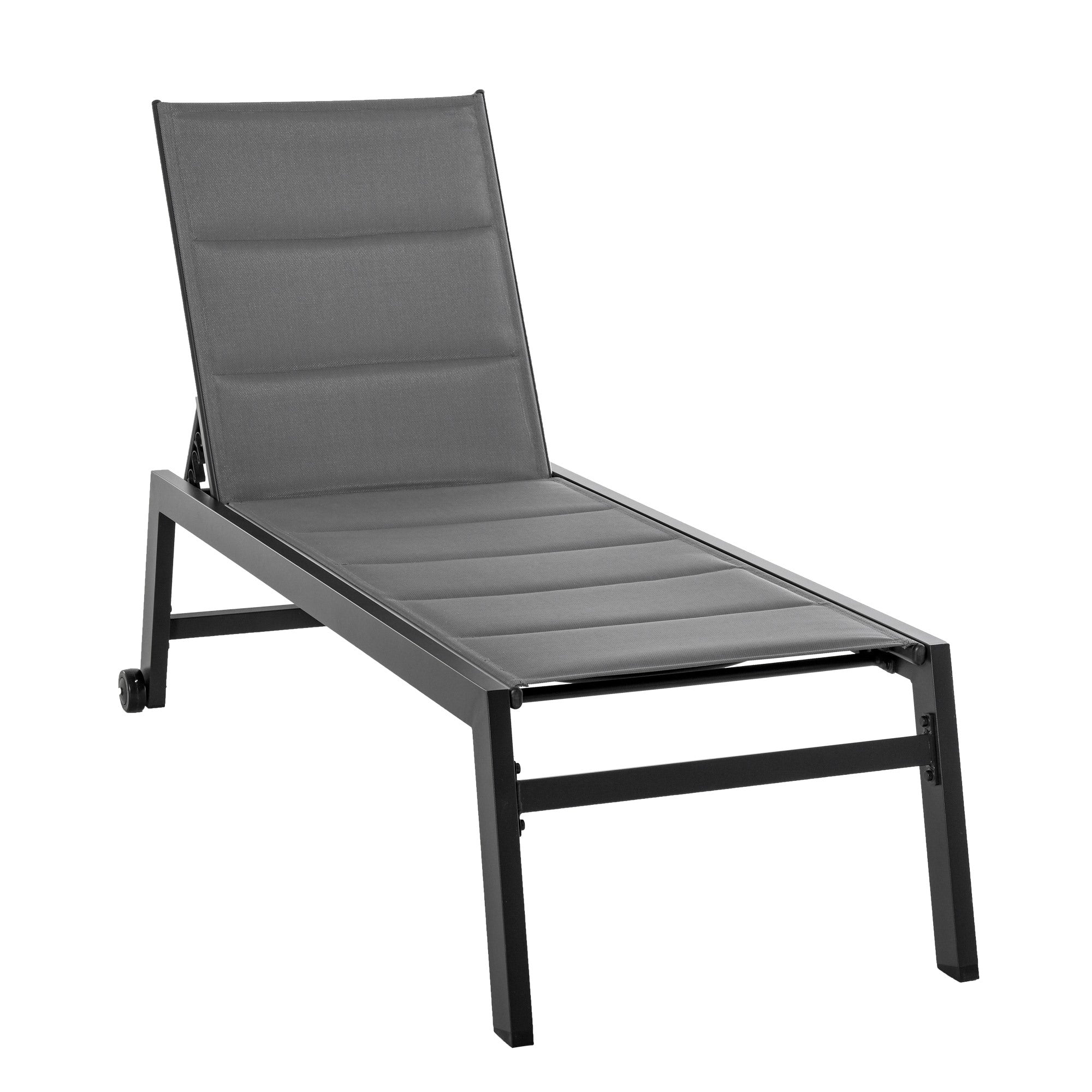 EASYCOMFORT Ligstoel verstelbaar 72x168x102 cm Grijs