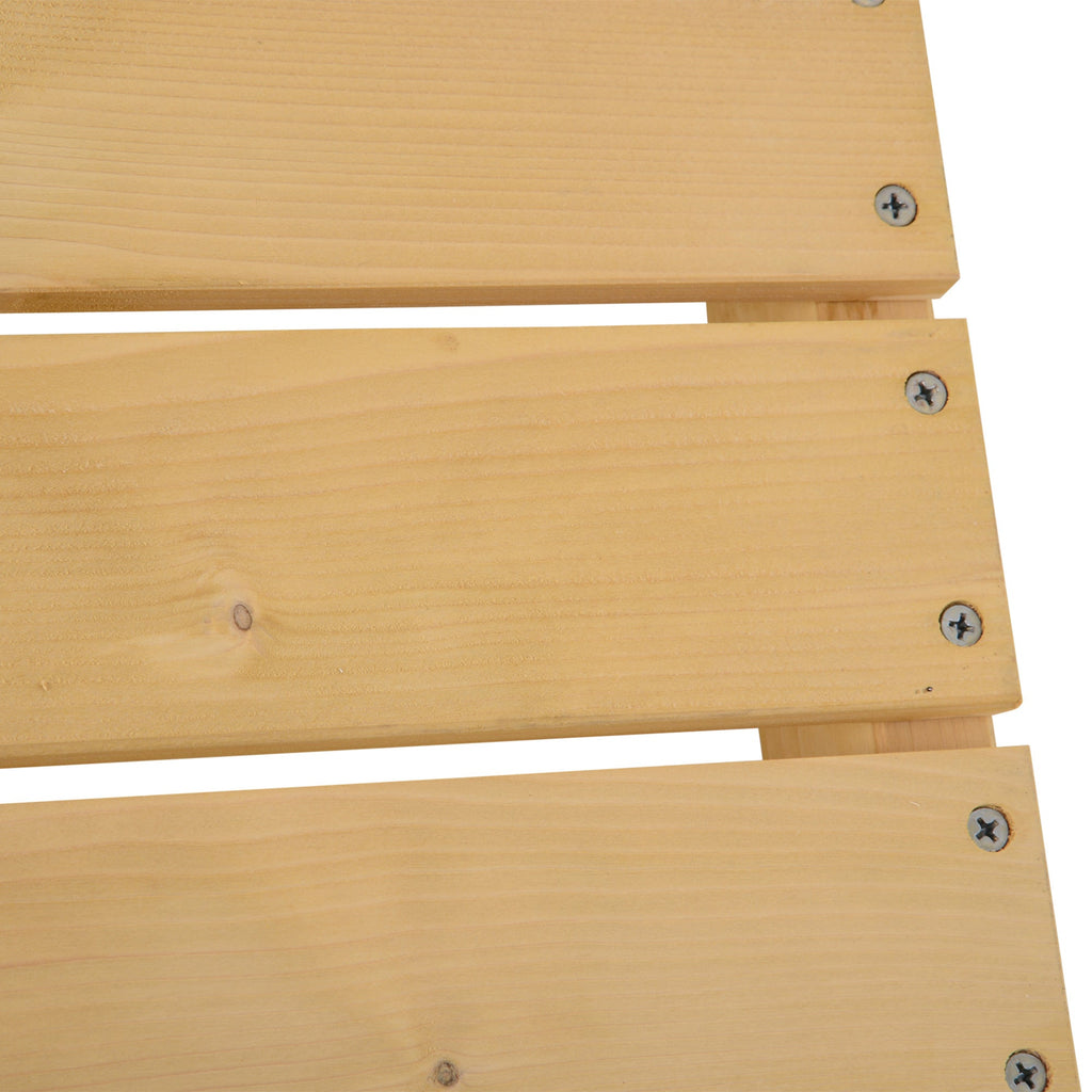 EASYCOMFORT Waterproof Outdoor Bench 2 Seats in Fir Wood 110x38x35cm