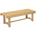 EASYCOMFORT Waterproof Outdoor Bench 2 Seats in Fir Wood 110x38x35cm