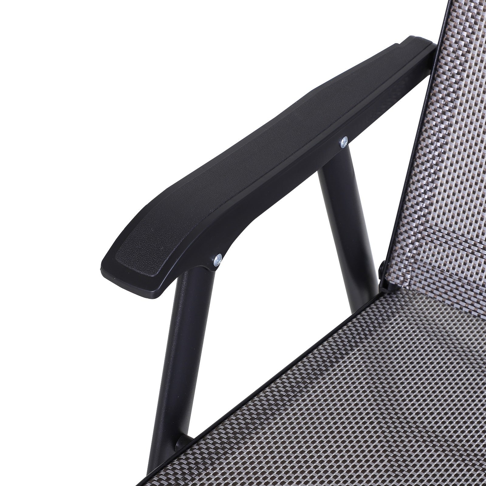 EasyComfort Set van 2 opvouwbare tuinstoelen staal/textilene 58x64x94 cm