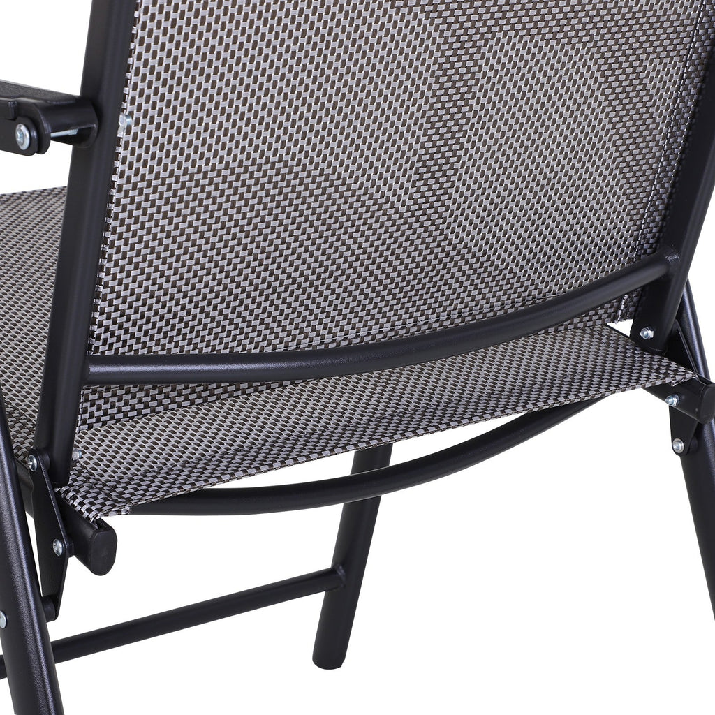 EasyComfort Set van 2 opvouwbare tuinstoelen staal/textilene 58x64x94 cm