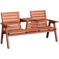 EASYCOMFORT Garden Bench in Fir Wood 2 or 3 Seats, Coffee Table Convertible into Seat 160x70x85cm