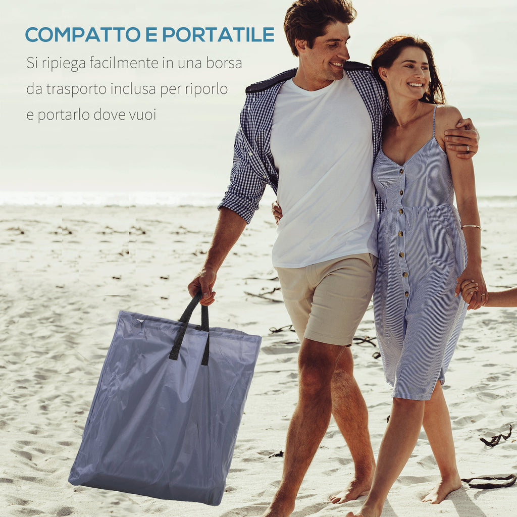 EASYCOMFORT Set van 2 inklapbare strandstoelen, verstelbare rugleuning