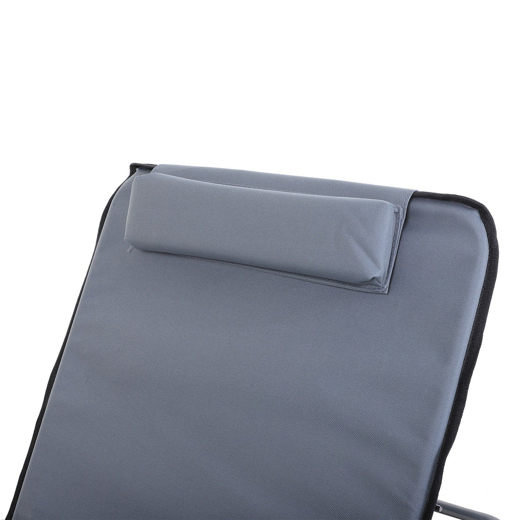 EASYCOMFORT Set van 2 inklapbare strandstoelen, verstelbare rugleuning