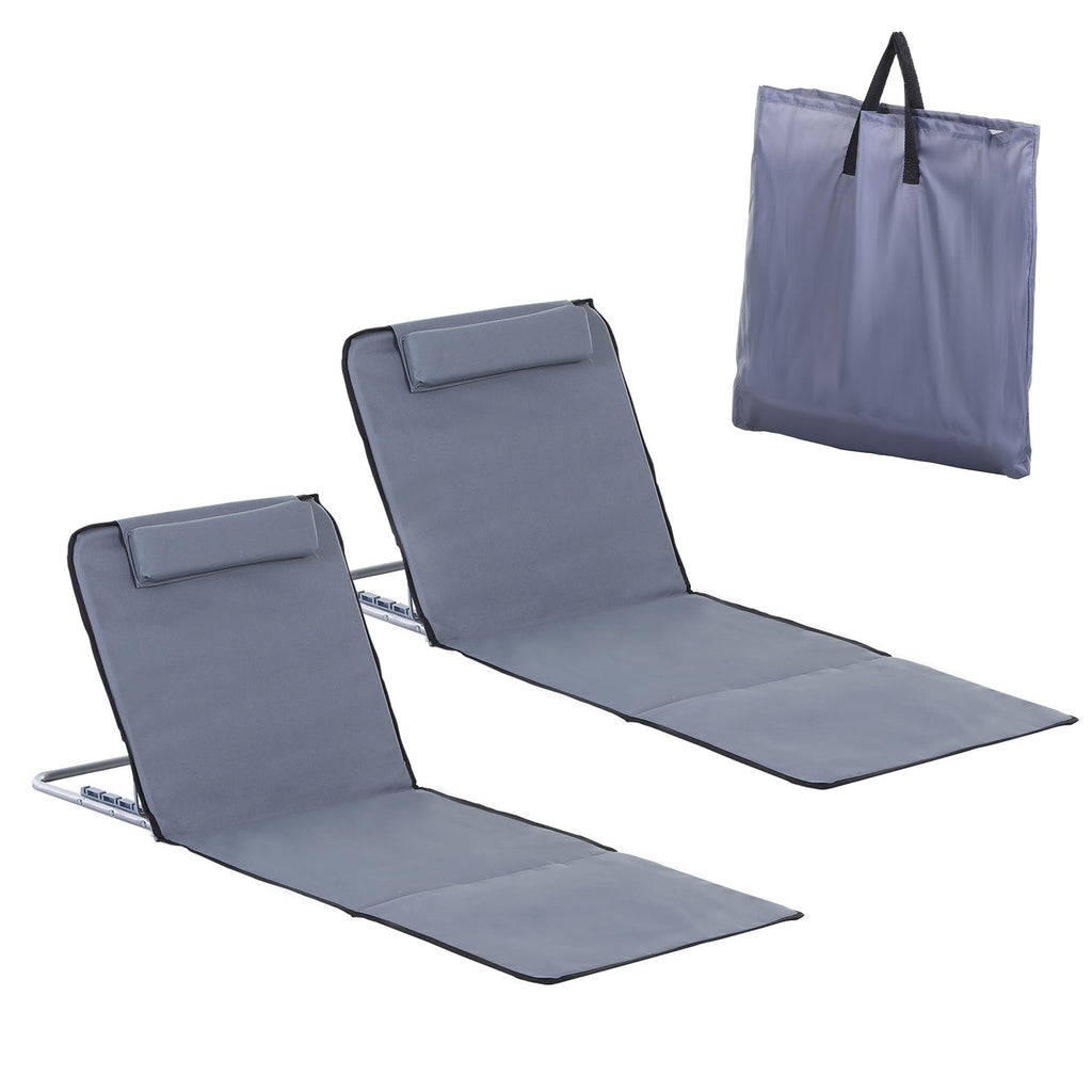 EASYCOMFORT set van 2 inklapbare strandstoelen