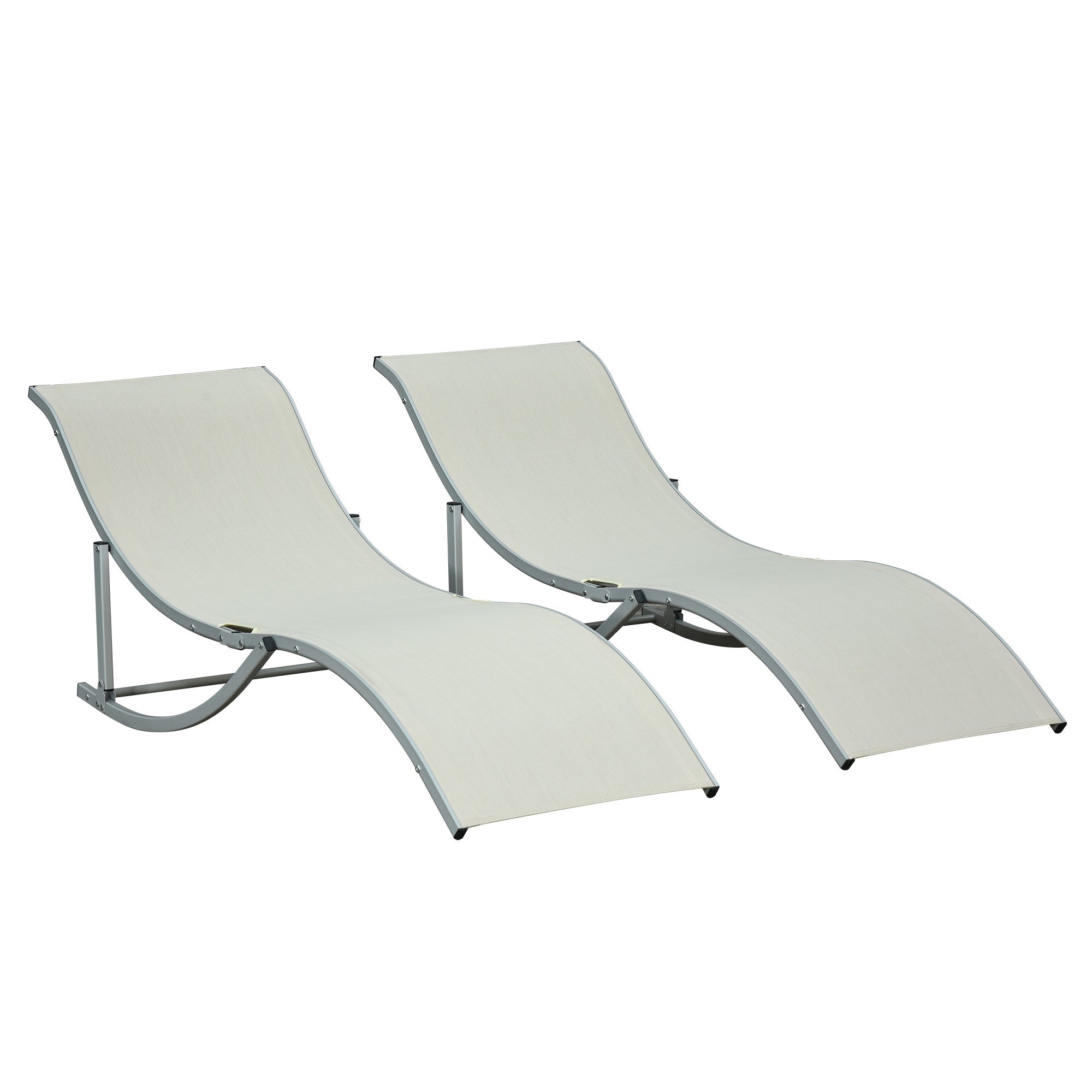 EASYCOMFORT set van 2 inklapbare ligstoelen