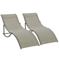 EasyComfort set van 2 vouwbare tuinligstoelen