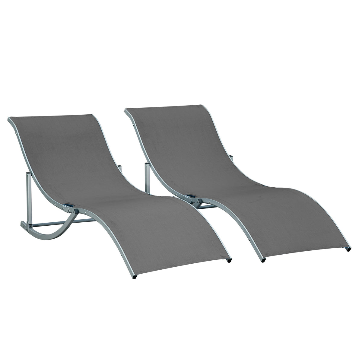 EasyComfort set van 2 opvouwbare tuinligstoelen