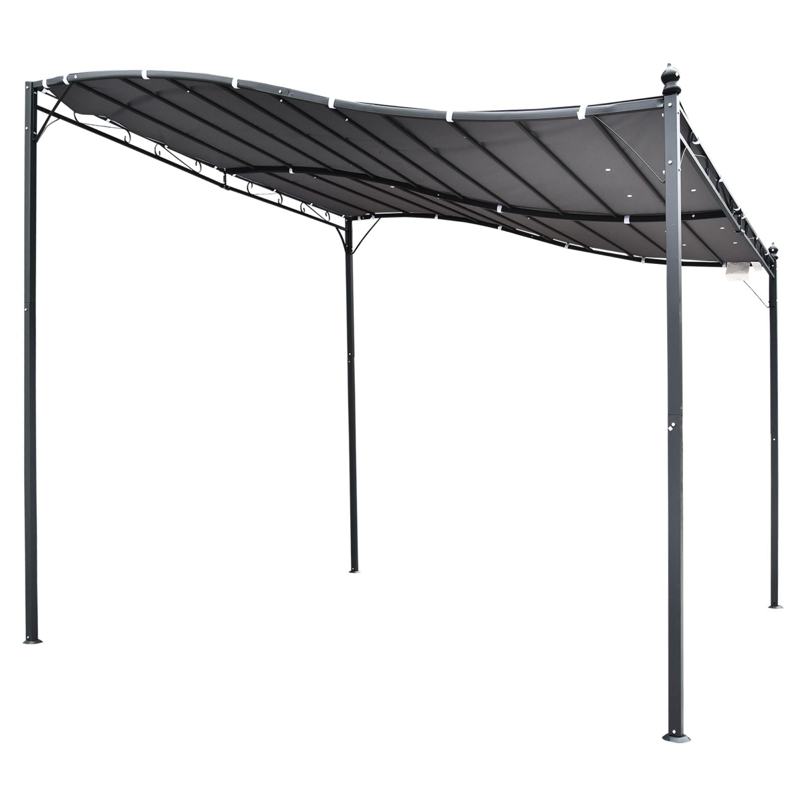 EasyComfort Pergola 3x3 m - pergola voor tuin/terras, grijs