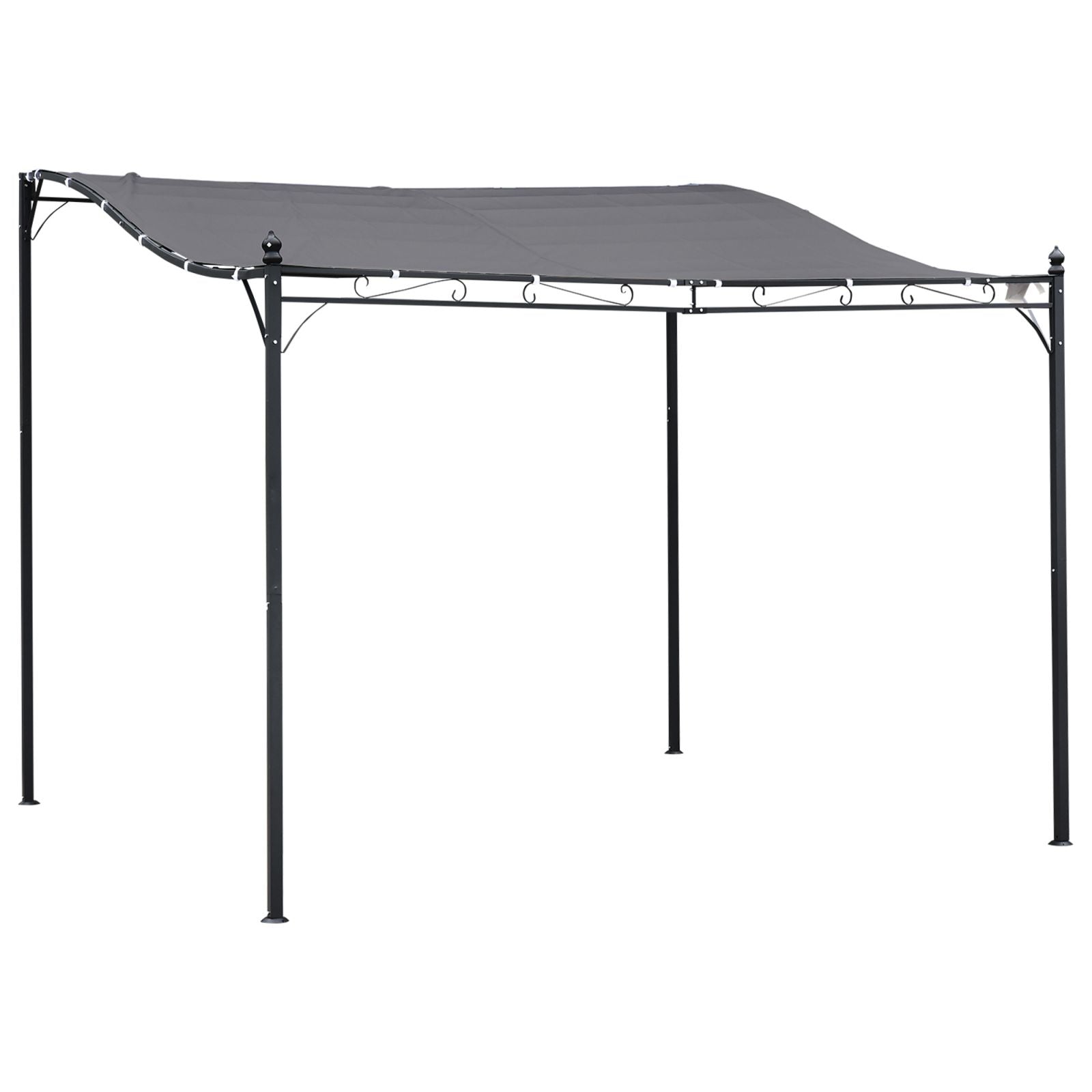 EasyComfort Pergola 3x3 m - pergola voor tuin/terras, grijs