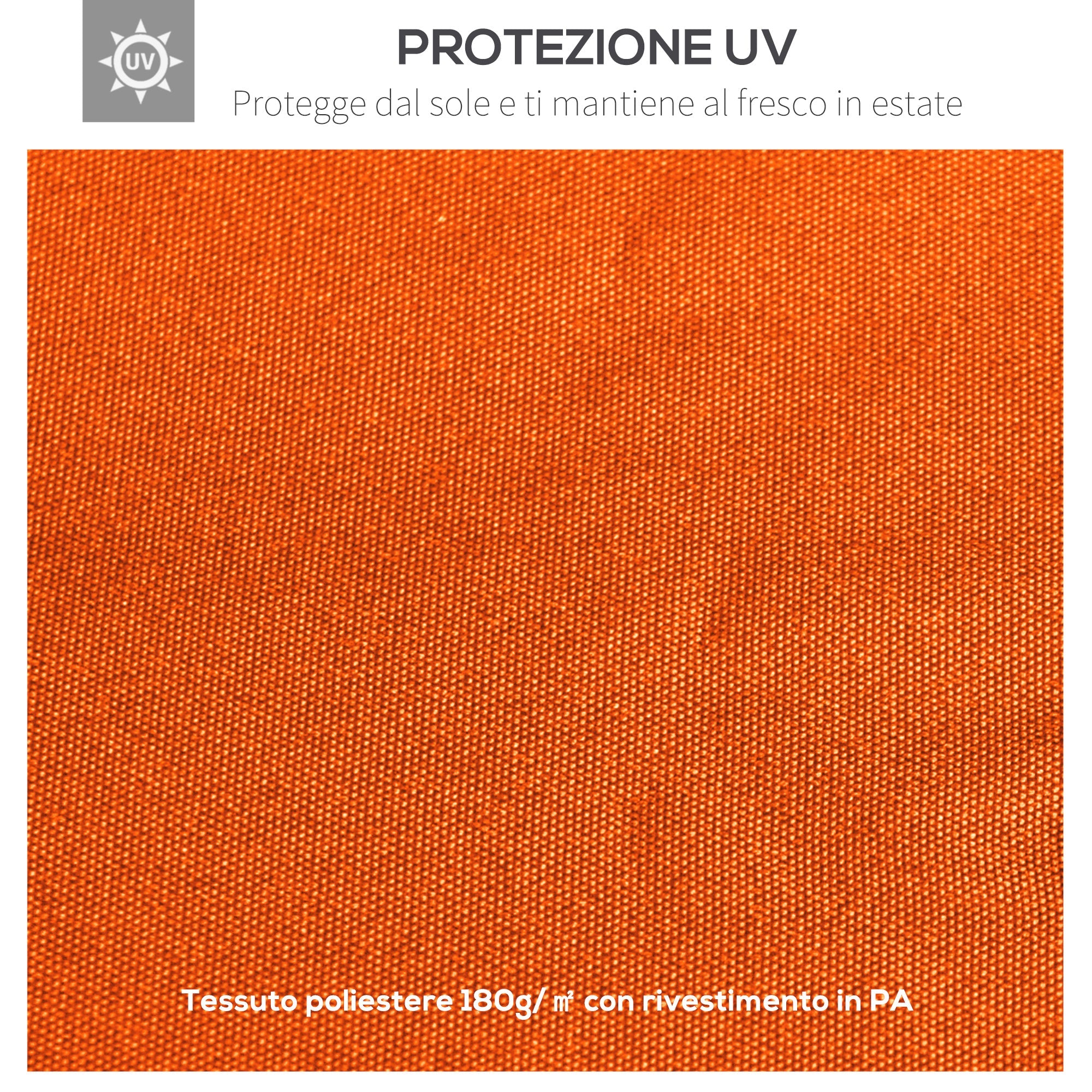 EASYCOMFORT Replacement Roof for Gazebo 3x3m in Waterproof Anti-UV Polyester, Orange