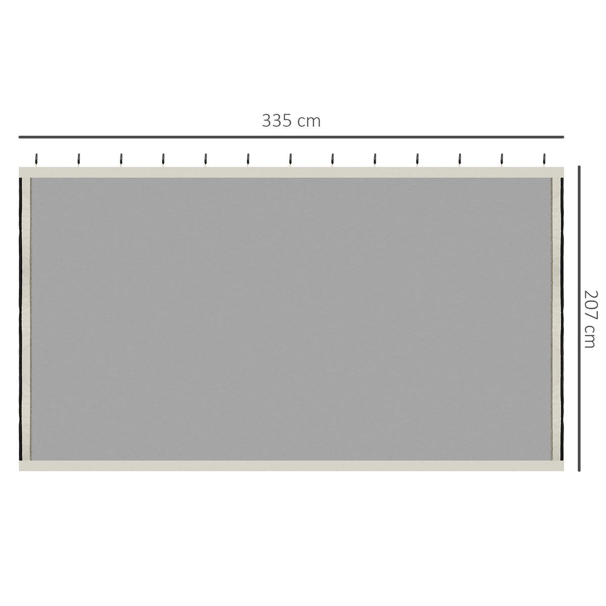 EASYCOMFORT Vervangend muskietennet voor 4-panelen paviljoen 335x207 cm