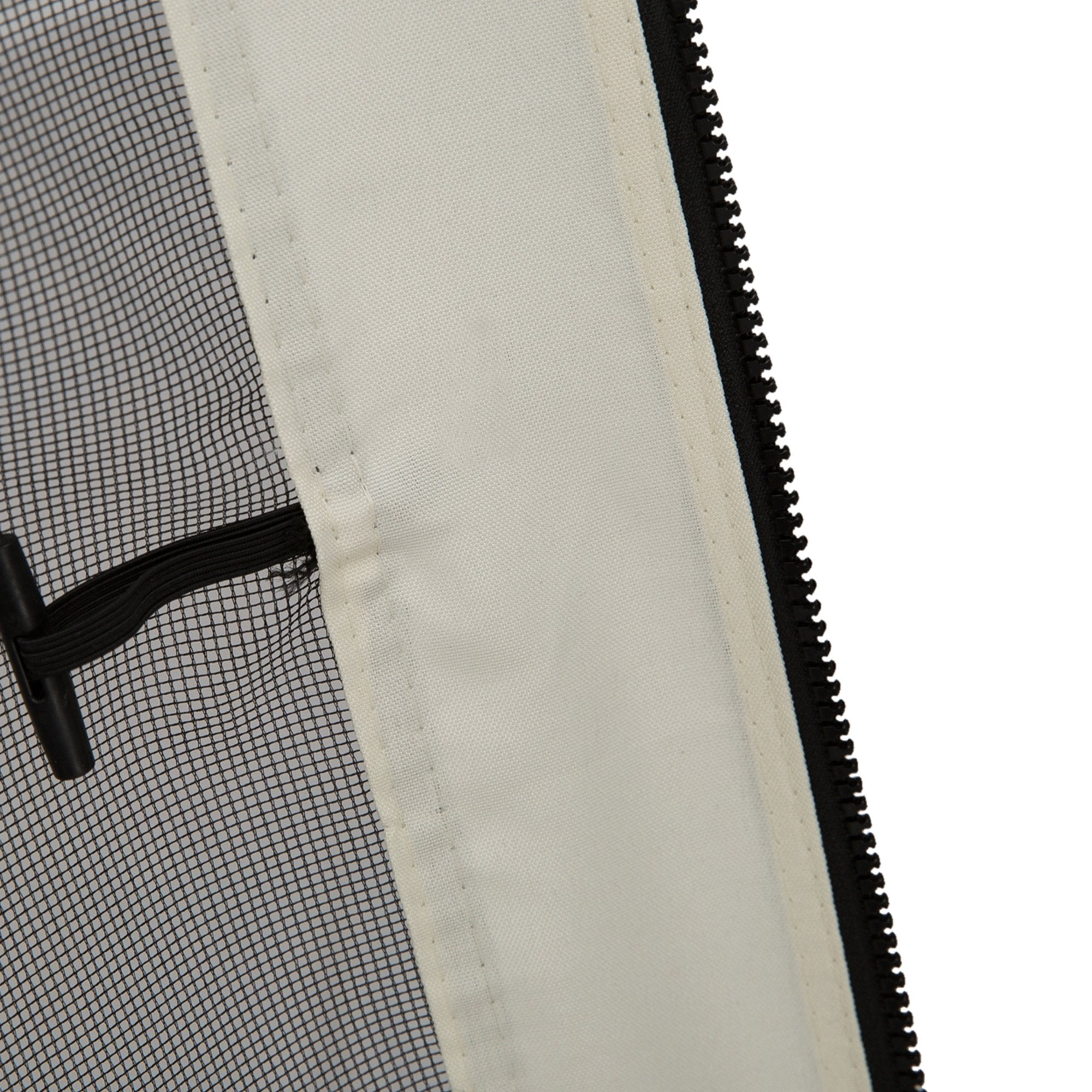 EASYCOMFORT Mosquito Net for Gazebo 3x3m with Zippers and Rings, 302x207cm Panels, Black/Beige