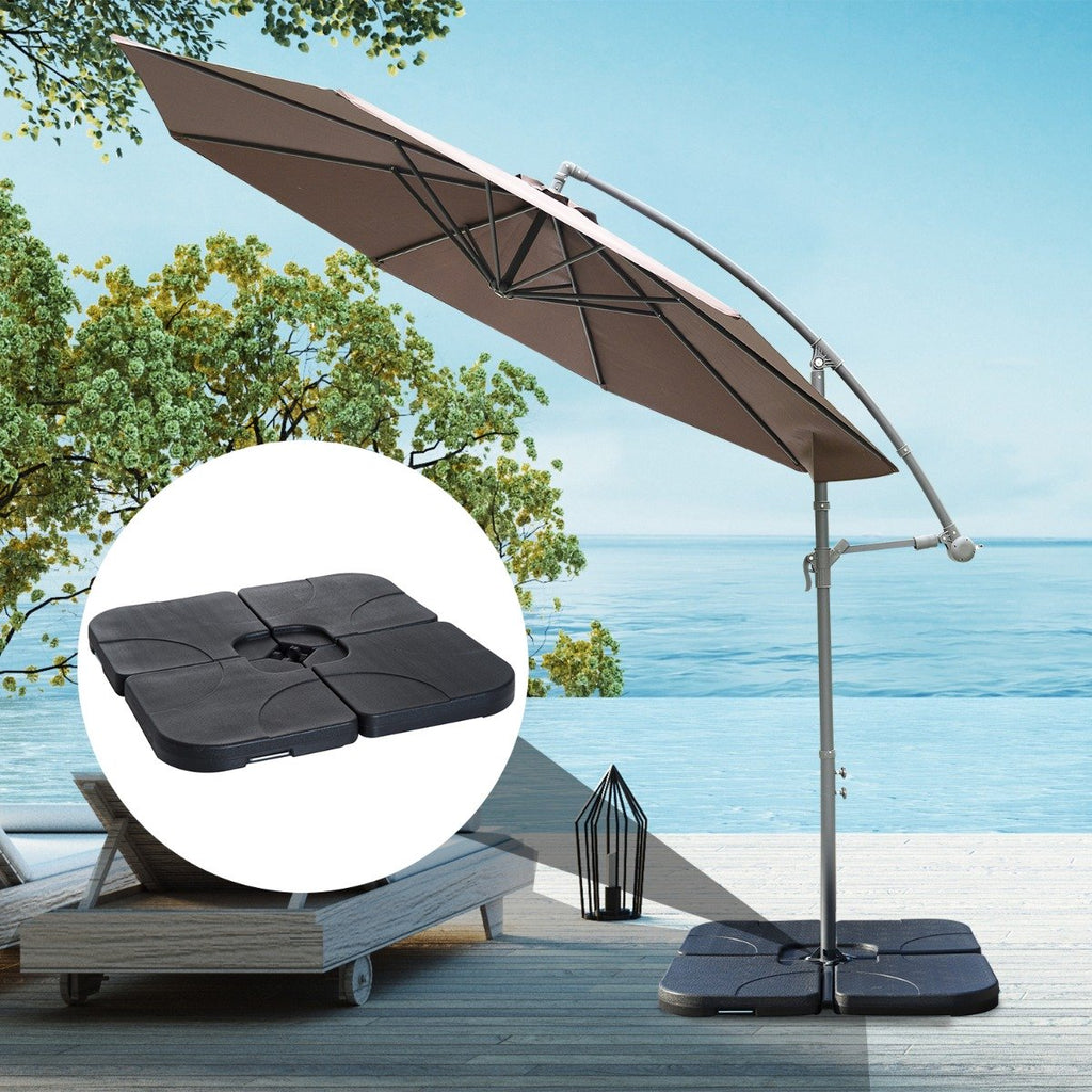 EASYCOMFORT Set 4 parasolvoeten HDPE 15L (50×50×7,5 cm)